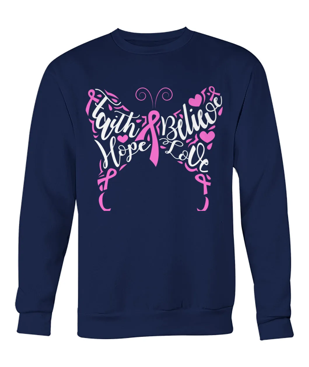 Faith Believe Hope Love Butterfly Hoodies and Sweatshirts