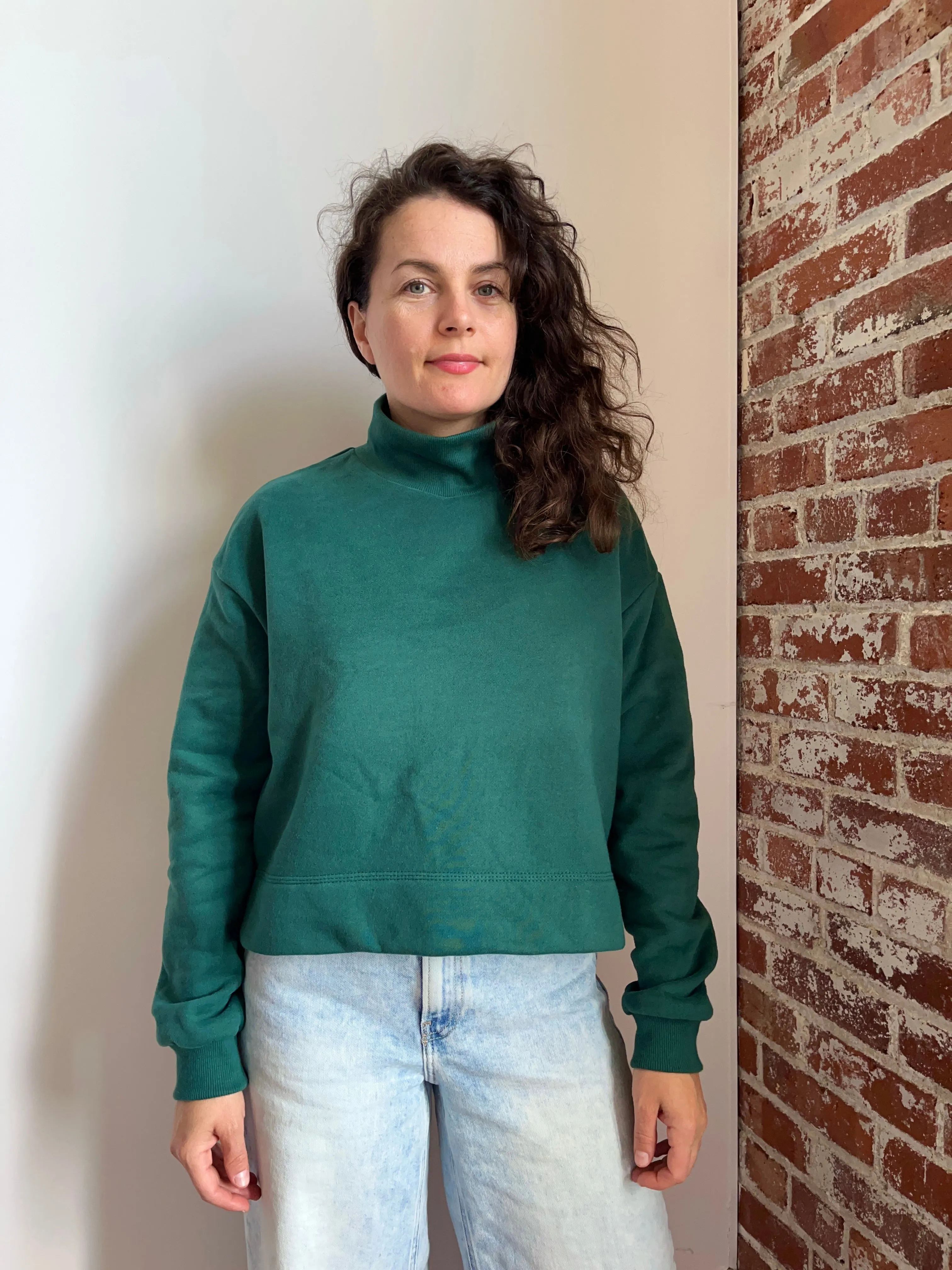 Nuage high neck sweatshirt- Pine